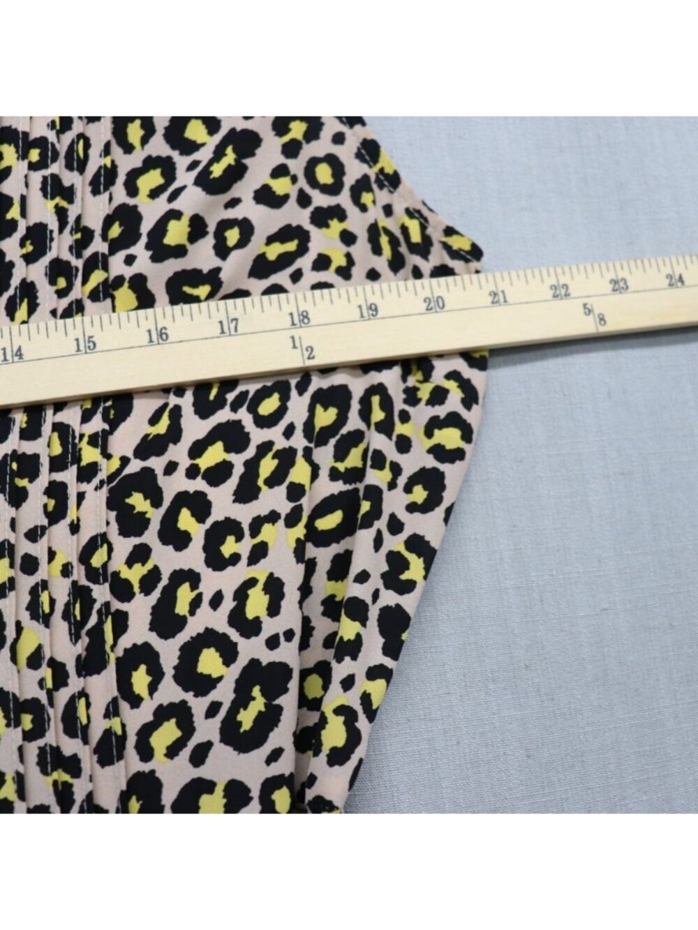 Nanette Lepore Leopard Print Pintuck Midi Dress 16 XL Sleeveless Fit & Flare - Picture 11 of 14